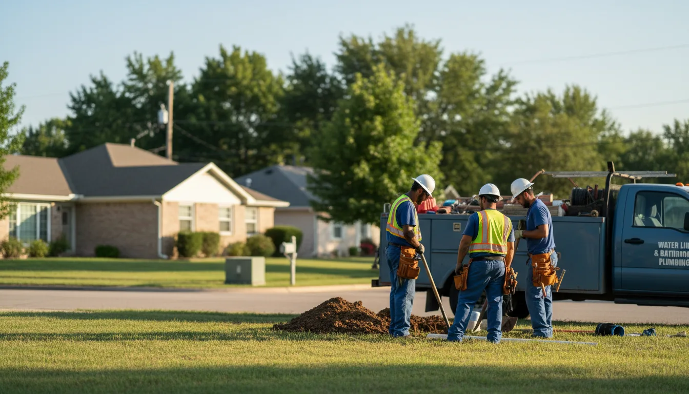 Residential water line and bathroom plumbing service in New Eagle, PA